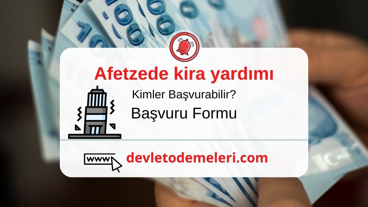 Afetzede kira yardımı 2023