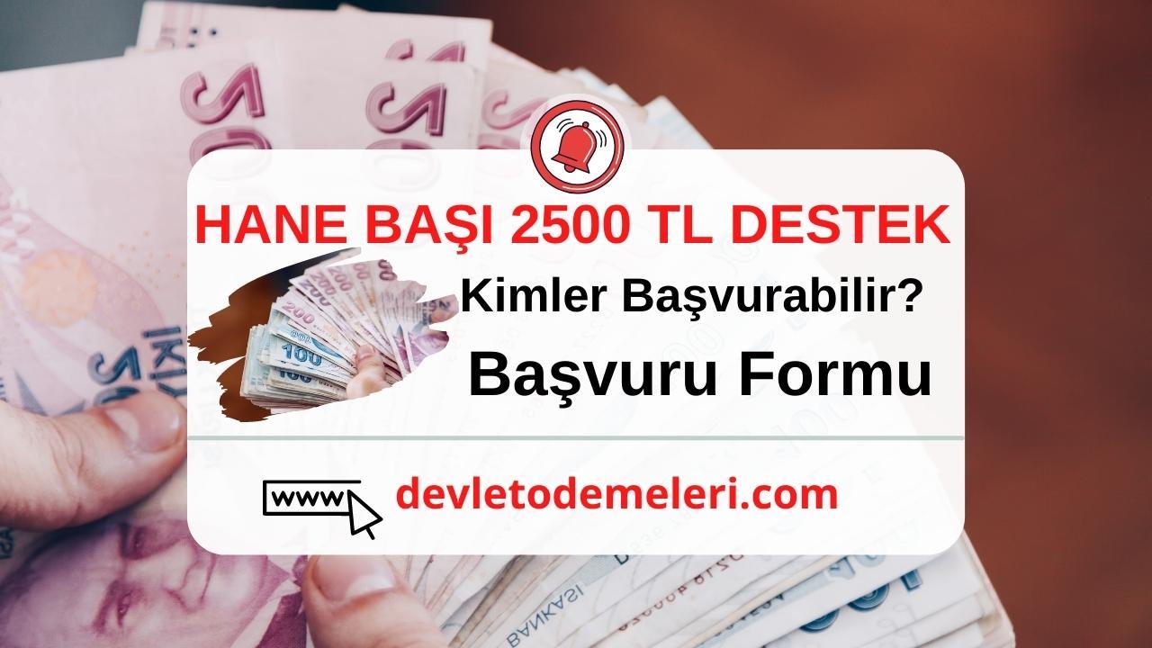 Hane basi 2500 tl Destek basvurusu başladı. Kimler Başvurabilir? Başvuru formu