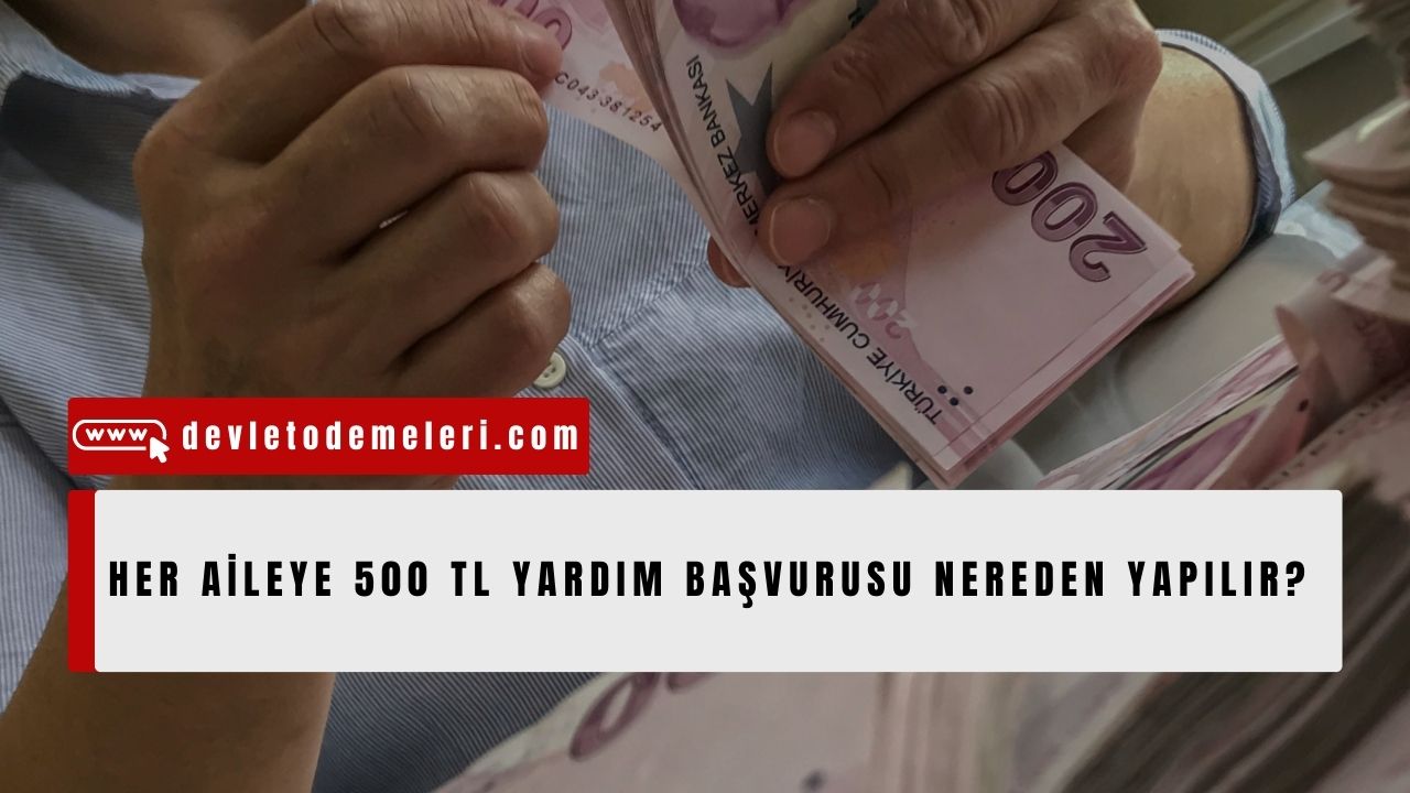 Her aileye 500 TL yardım başvurusu nereden yapılır?