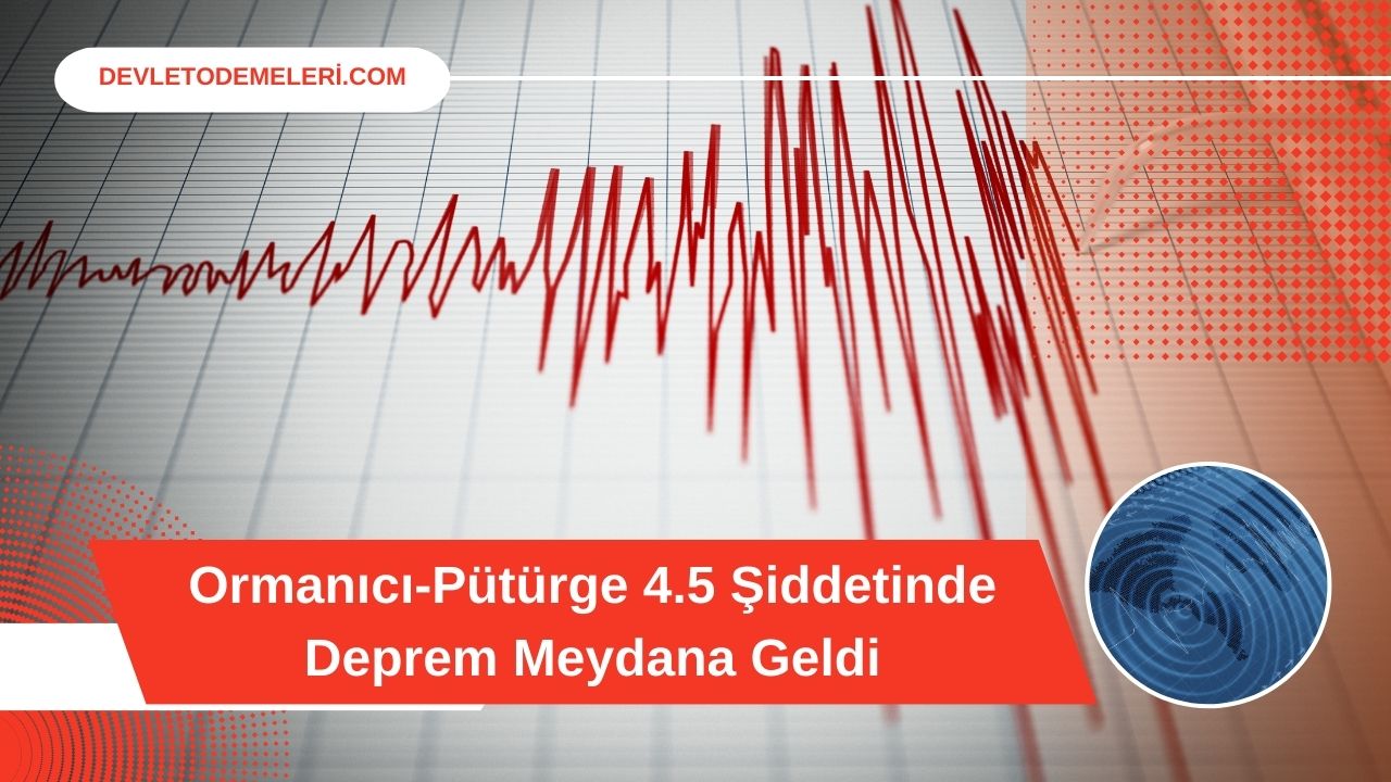 Ormanıcı-Pütürge 4.5 Şiddetinde Deprem Meydana Geldi