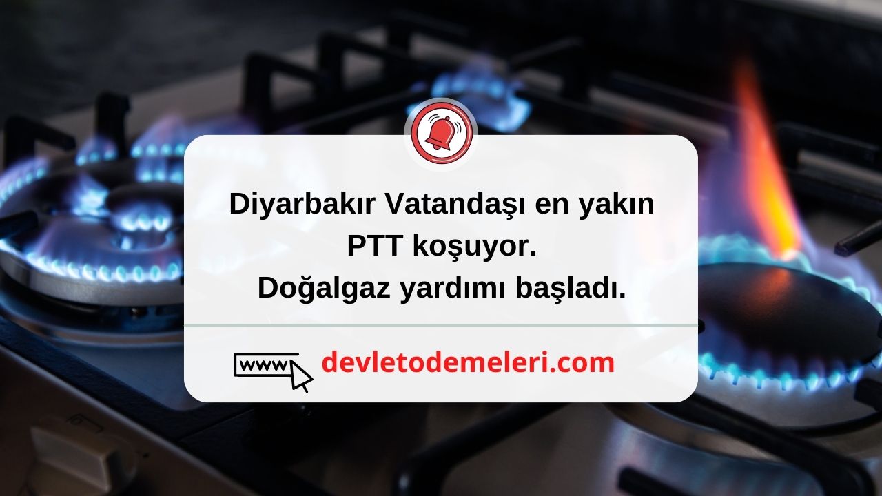 Diyarbakır Vatandaşı en yakın PTT koşuyor. Doğalgaz yardımı başladı.
