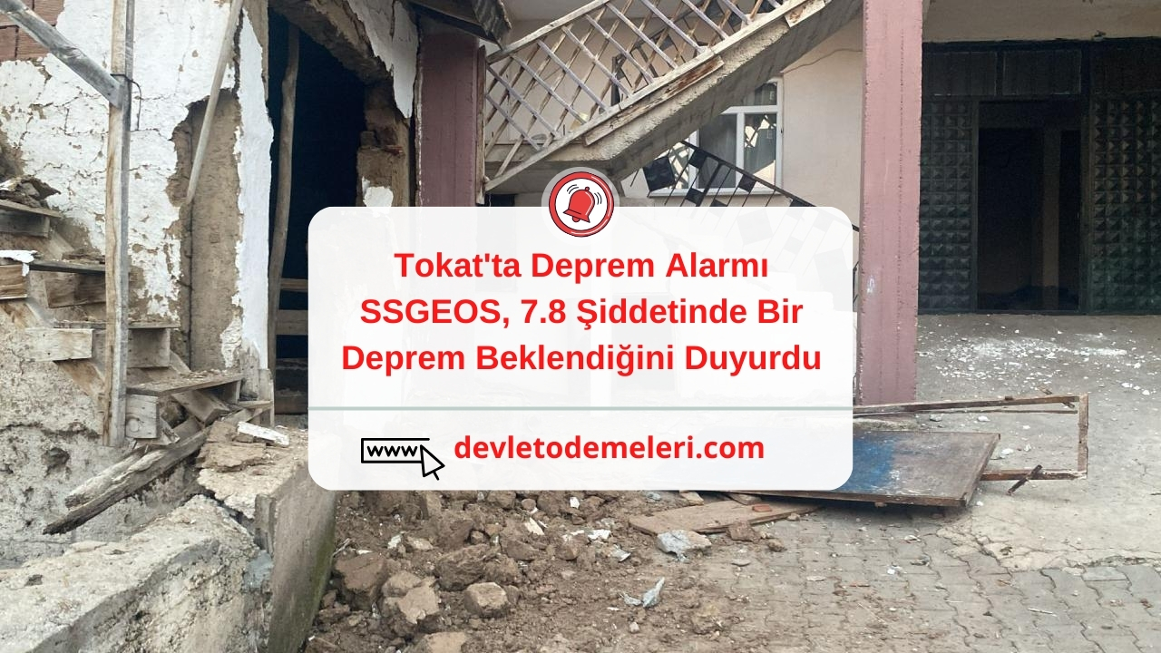 Tokat'ta Deprem Alarmı SSGEOS, 7.8 Şiddetinde Bir Deprem Beklendiğini Duyurdu