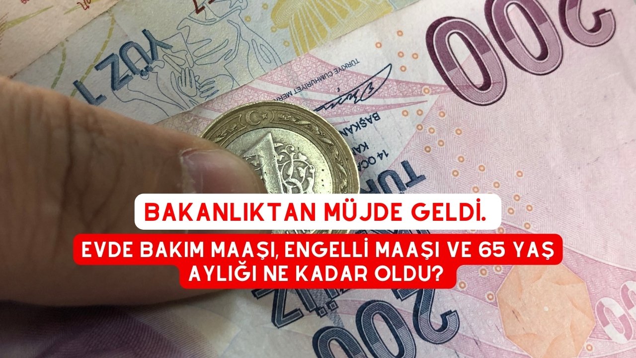 Bakanlıktan Müjde Geldi. Evde Bakım Maaşı, Engelli Maaşı ve 65 Yaş Aylığı ne Kadar Oldu?