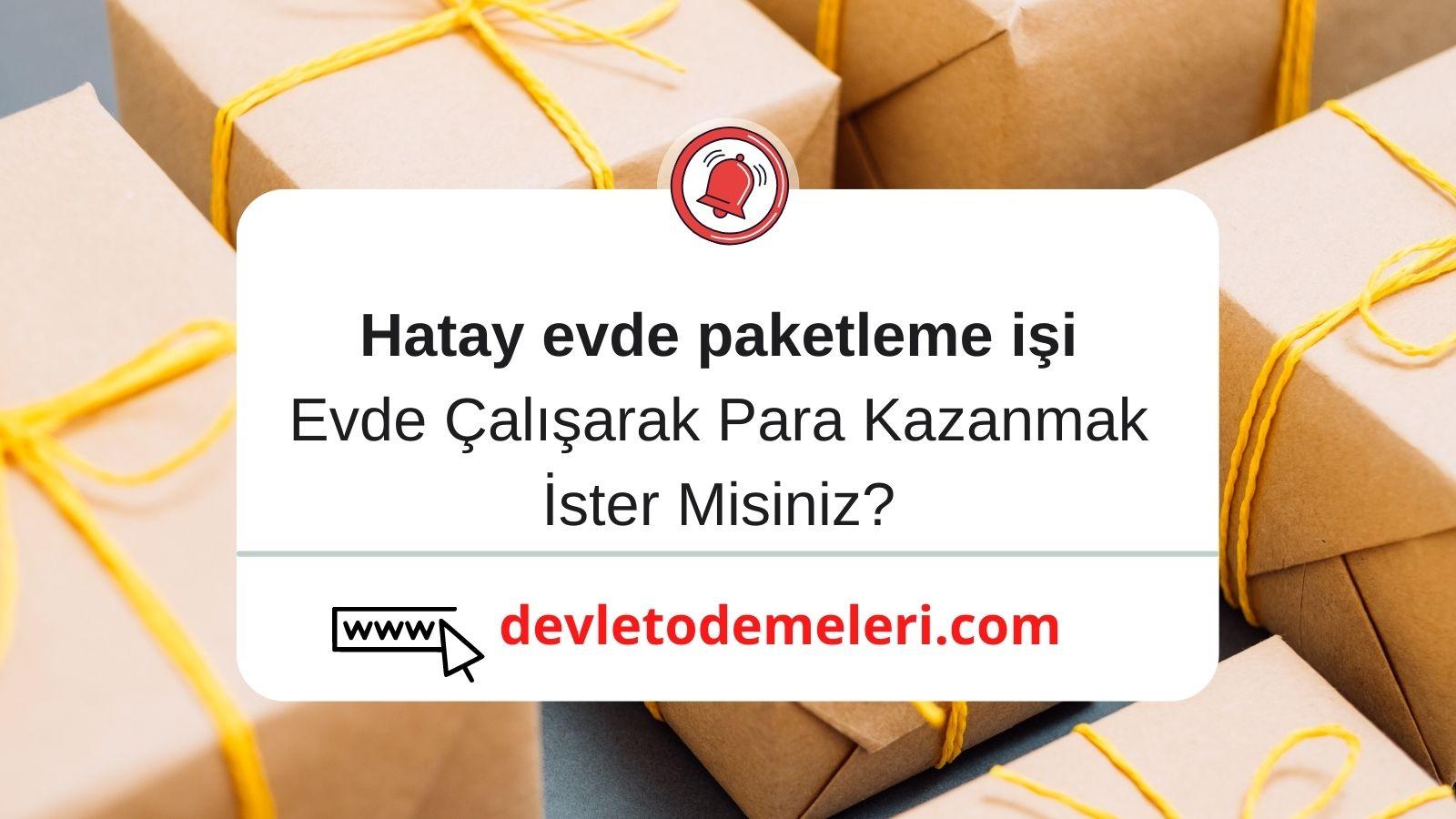 Hatay evde paketleme işi