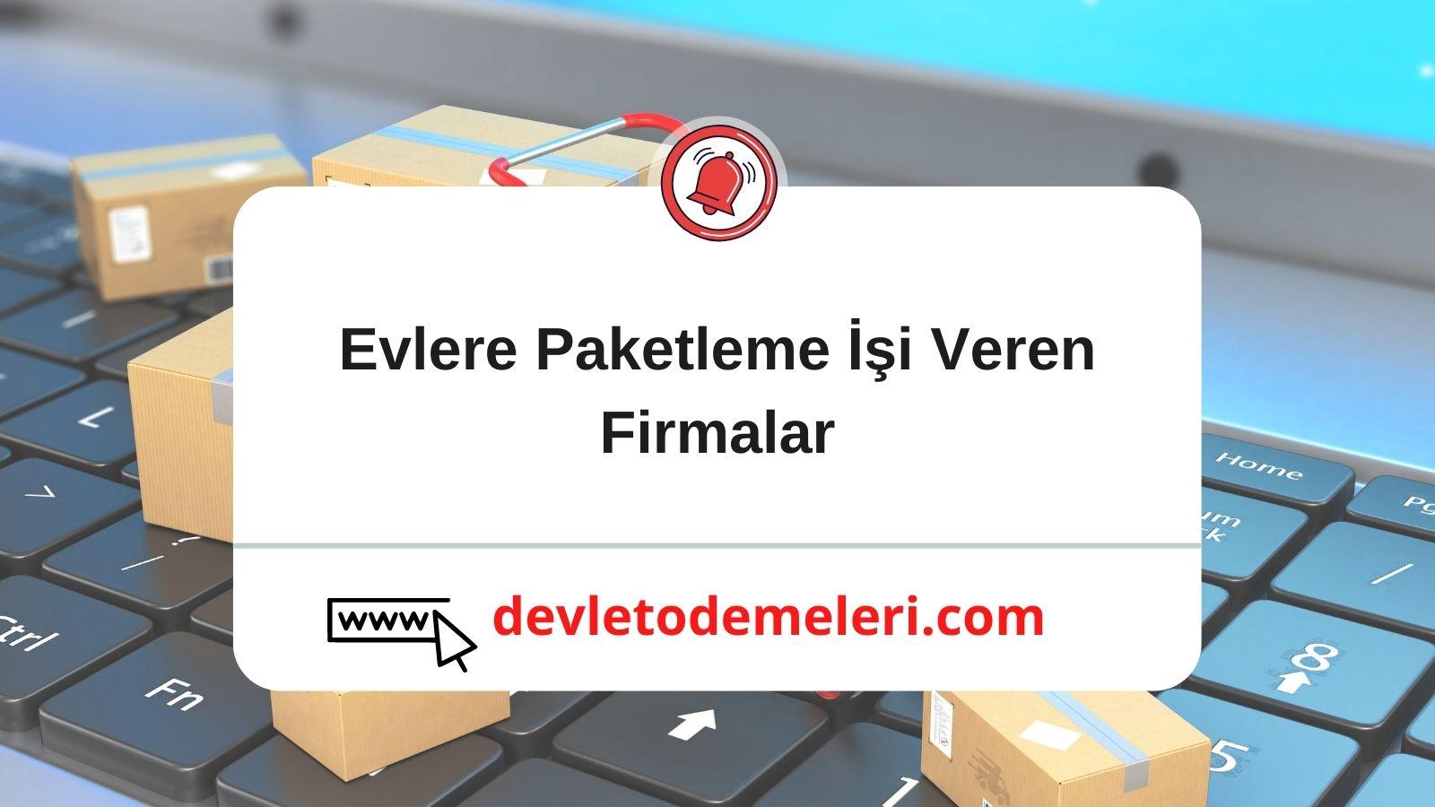 Evlere Paketleme İşi Veren Firmalar