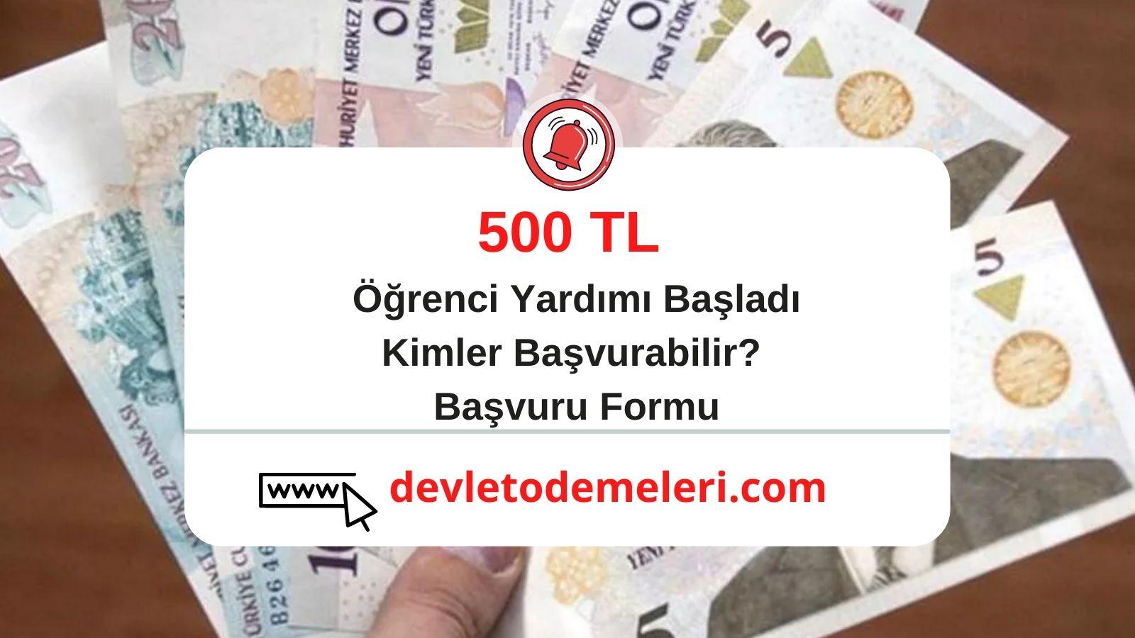 500 TL Öğrenci Yardımı Başladı 2023. Kimler Başvurabilir? Başvuru Formu