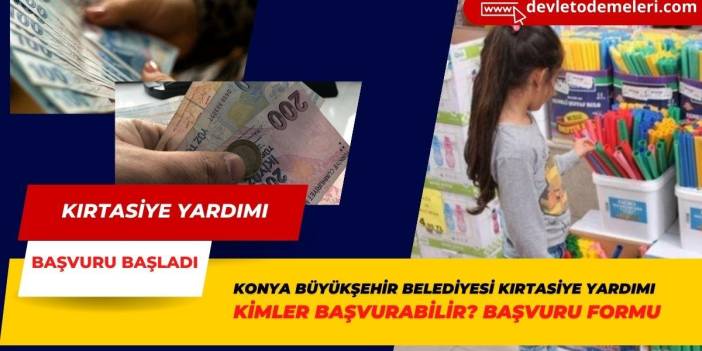 Konya Büyükşehir Belediyesi Kırtasiye Yardımı