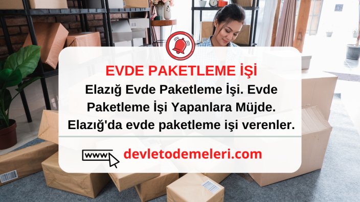 Elazığ Evde Paketleme İşi