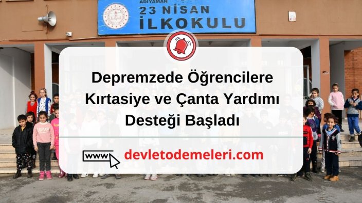 Depremzede Öğrencilere Kırtasiye ve Çanta Yardımı