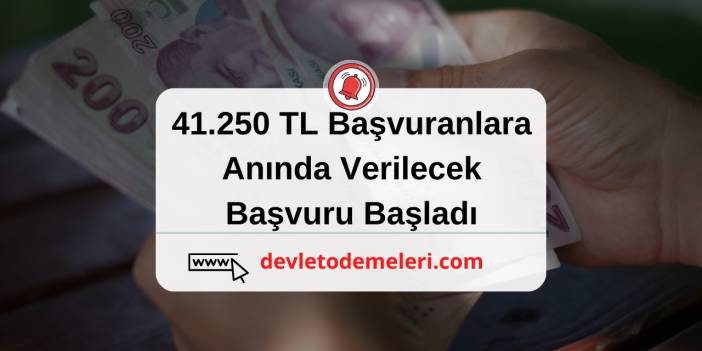 41.250 TL Başvuranlara Anında Verilecek. Geri Ödemesiz Promosyon Desteği Başladı