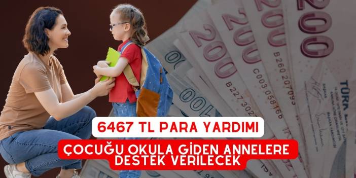 Çocuğu Okula Giden Annelere 6467 TL Maddi Destek Verilecek. Başvurular Şimdi Başladı