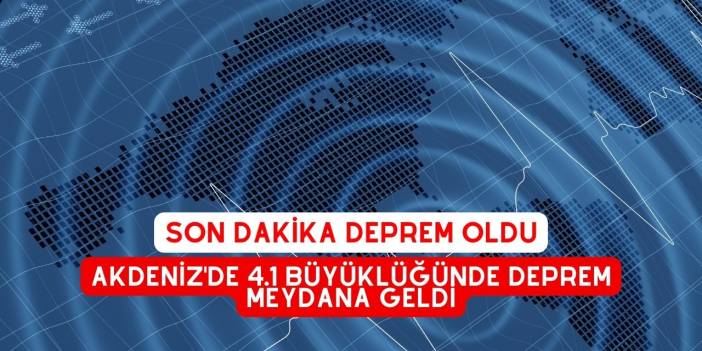 4.1 Şiddetinde Deprem Oldu. 6 Temmuz Bugün Olan Depremler. SON DAKİKA DEPREM