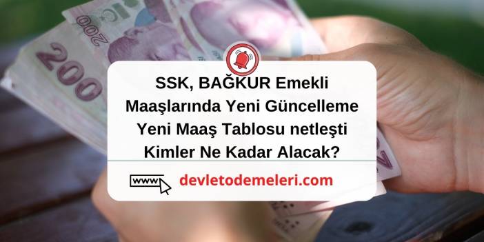 SSK, BAĞKUR Emekli Maaşlarında Yeni Güncelleme. Yeni Maaş Tablosu netleşti. Kimler Ne Kadar Alacak?