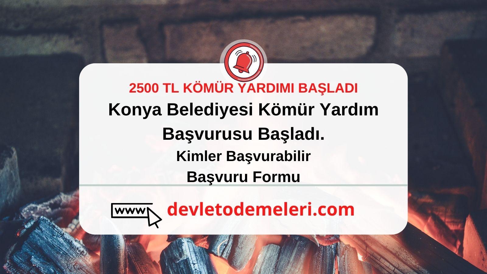 Konya Belediyesi Kömür Yardım Başvurusu