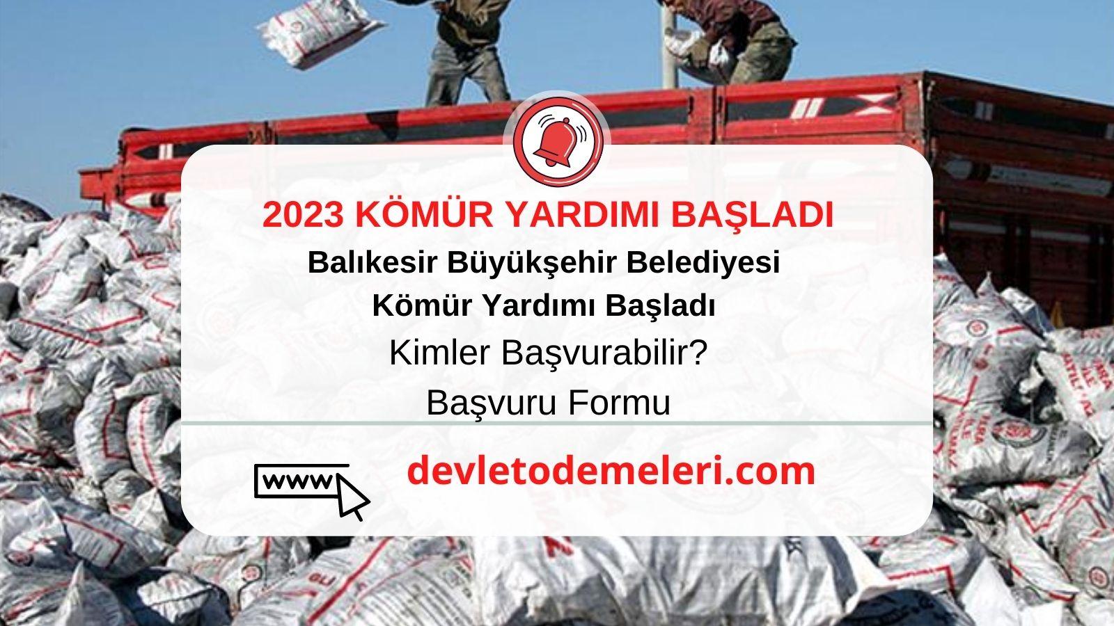 Balıkesir Büyükşehir Belediyesi Kömür Yardımı Başladı 