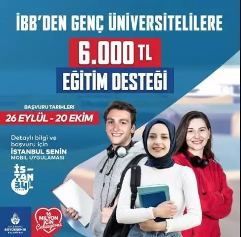 İBB Burs Başvurusu Başladı. Öğrencilere Müjde. Geri Ödemesiz 6 BİN TL destek Verilecek. Başvurular Başladı.