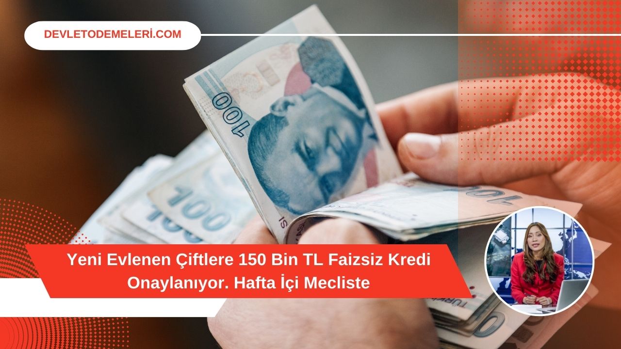 Yeni Evlenen Çiftlere 150 Bin TL Faizsiz Kredi Onaylanıyor. Hafta İçi Mecliste