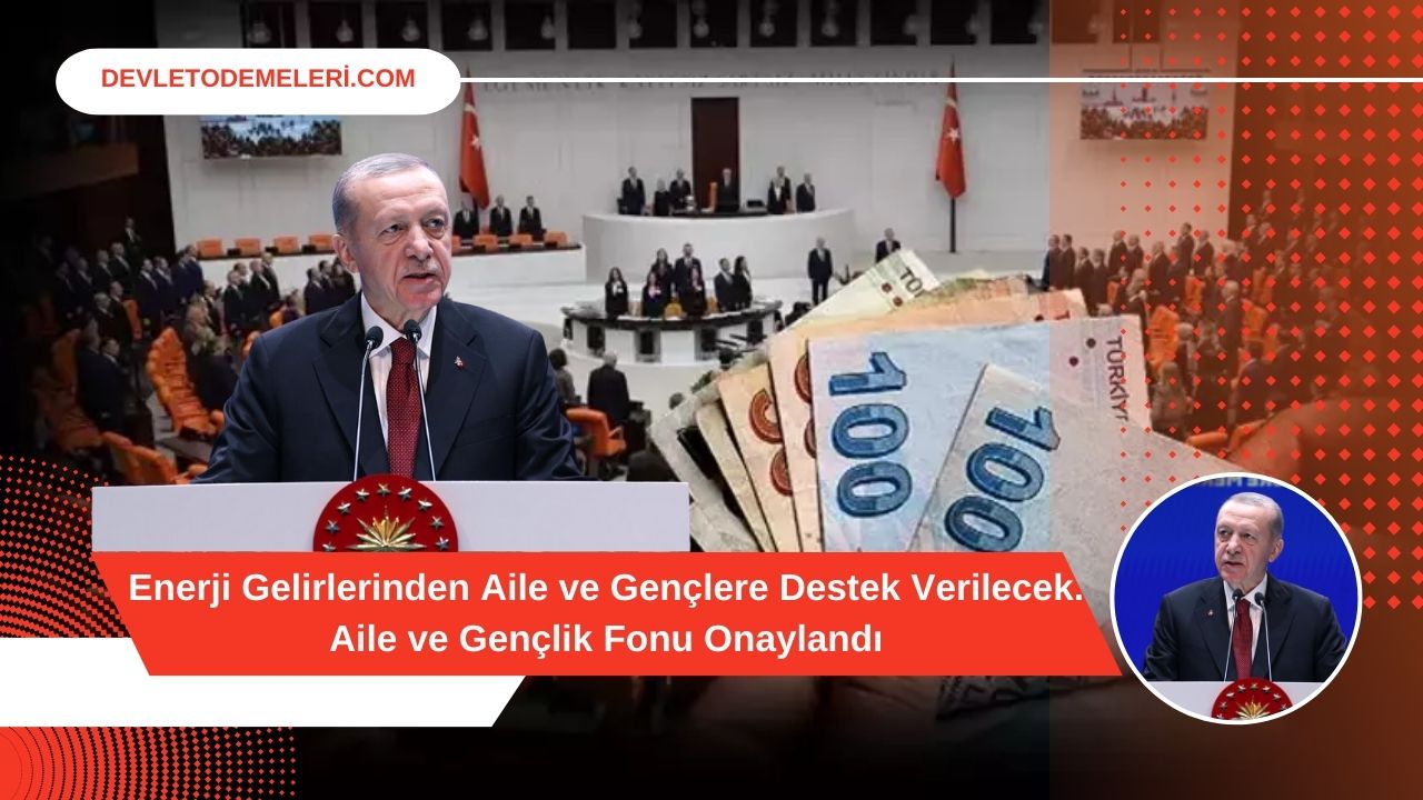 Enerji Gelirlerinden Aile ve Gençlere Destek Verilecek. Aile ve Gençlik Fonu Onaylandı