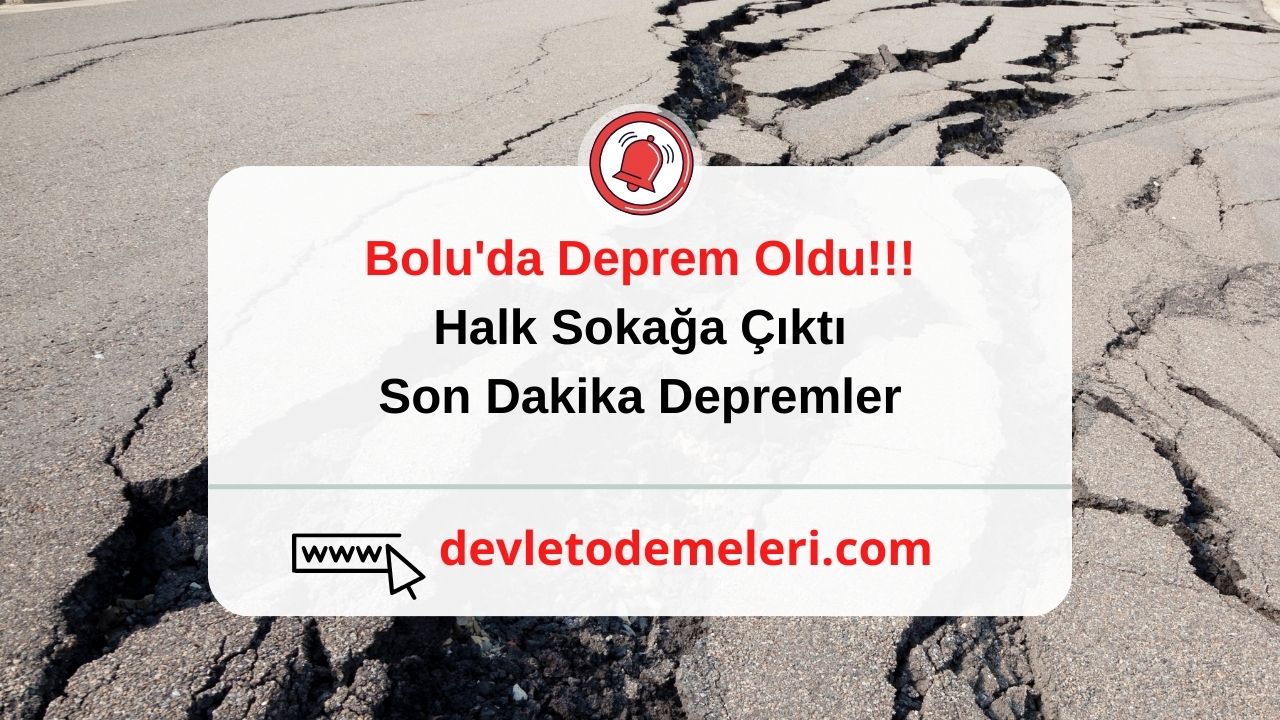 Bolu'da Deprem Oldu. Halk Sokağa Çıktı. Son Dakika Depremler