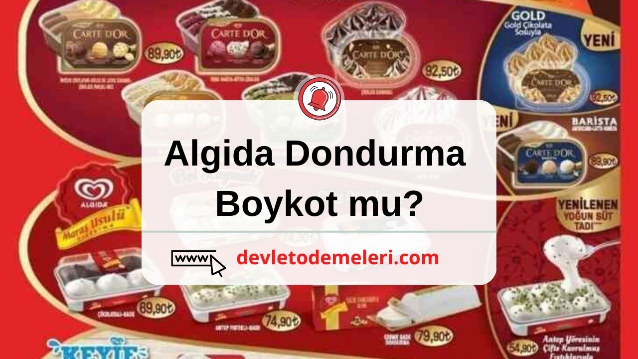 Algida Dondurma boykot mu? 2024 Boykot Ürünler - devlet ödemeleri