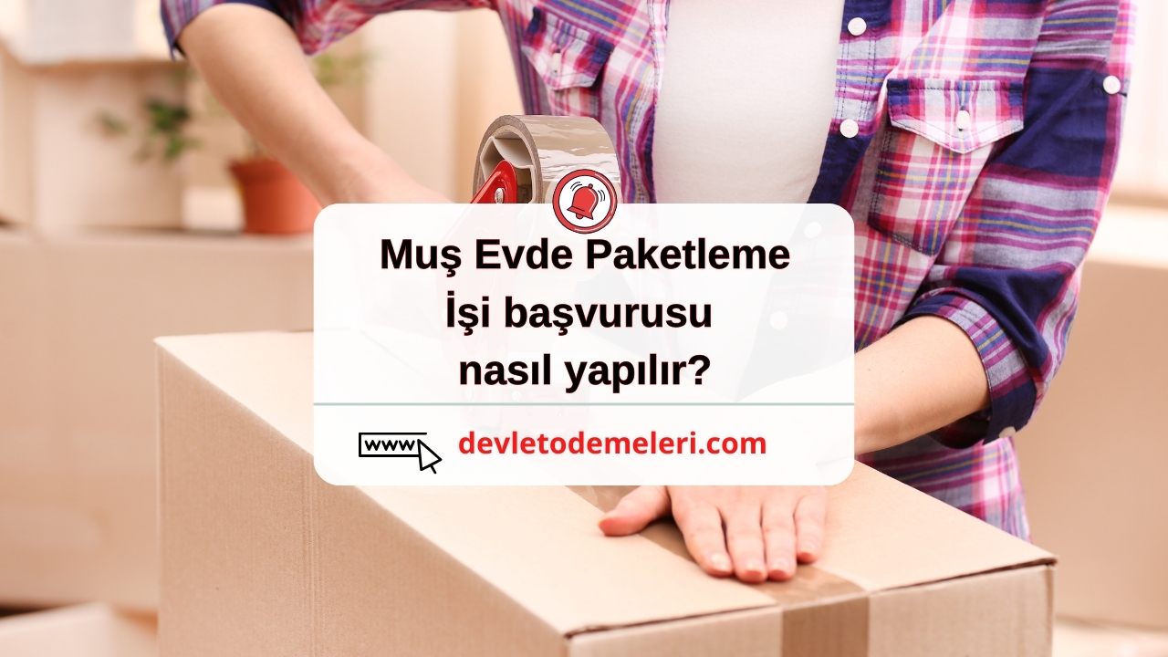 Muş Evde Paketleme İşi başvurusu nasıl yapılır?