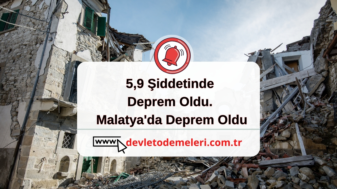 5,9 Şiddetinde Deprem Oldu. Malatya'da Deprem Oldu