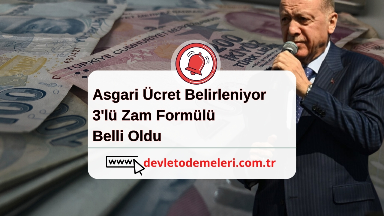 Asgari Ücret Belirleniyor. 3'lü Zam Formülü Belli Oldu