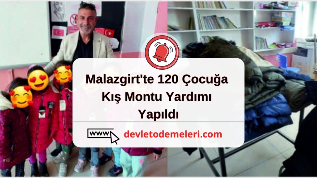 Malazgirt'te 120 Çocuğa Kış Montu Yardımı 