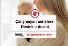 Çalışmayan annelere destek e-devlet