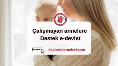 Çalışmayan annelere destek e-devlet