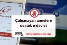 Çalışmayan annelere destek e-devlet