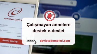 Çalışmayan annelere destek e-devlet