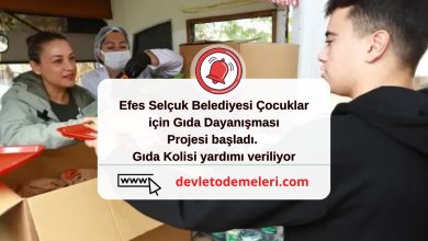 Efes Selçuk Belediyesi Çocuklar için Gıda Dayanışması Projesi başladı. Gıda Kolisi yardımı veriliyor