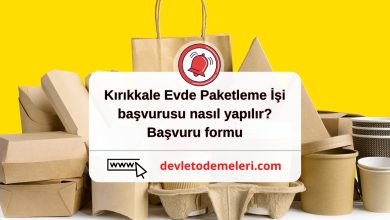 Kırıkkale Evde Paketleme İşi başvurusu nasıl yapılır? Başvuru formu