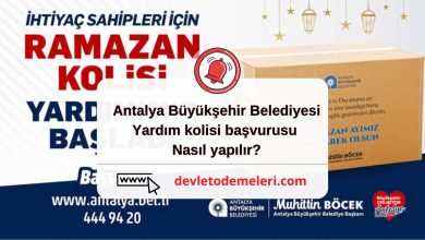 Antalya Büyükşehir Belediyesi yardım kolisi başvurusu nasıl yapılır?