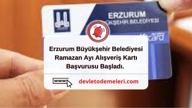 Erzurum Büyükşehir Belediyesi Ramazan Ayı Alışveriş Kartı Başvurusu Başladı. Başvuru Nasıl Yapılır?